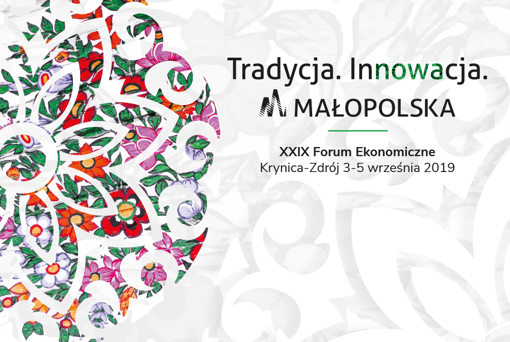 Grafika promująca Forum Ekonomiczne w 2019r.